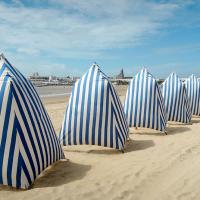 Les traditionnelles cabines de plage de Royan